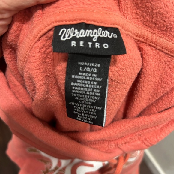 Wrangler Women's Warm Coral Hoodie - Picture 2 of 3